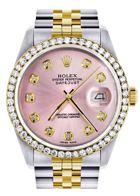 pink face rolex gold|pink rolex watch with diamonds.